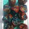 Set 10D10 Gemini 7 - Rosso-Ciano/Oro