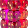 Set 12D6 Gemini Traslucido - Rosso-Viola/Oro