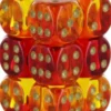 Set 36D6 Gemini Trasparente - Rosso-Giallo/Oro