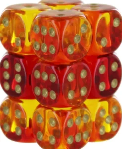 Set 36D6 Gemini Trasparente - Rosso-Giallo/Oro