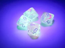 Set 10D10 Luminescente: Nebula - Rosso/Argento