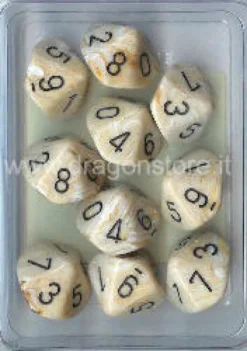 Set 10D10 Marble - Avorio/Nero
