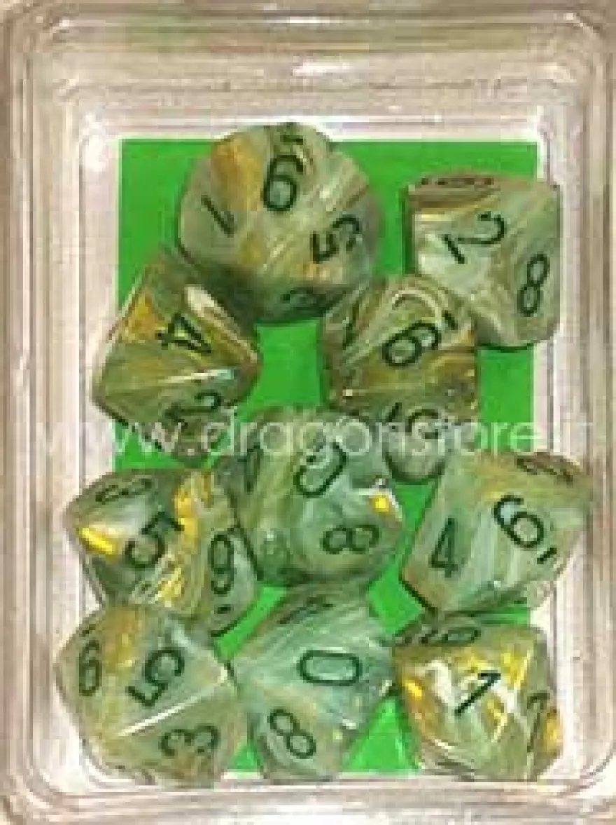 Set 10D10 Marble - Verde/Verde Scuro