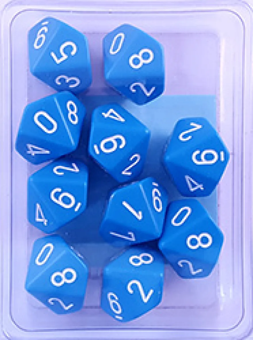 Set 10D10 Opachi - Azzurro/Bianco