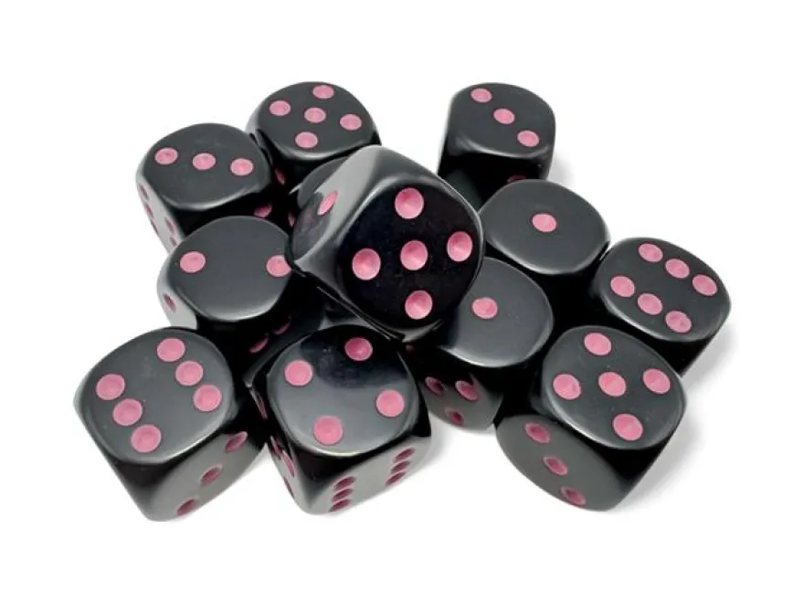Set 12D6 Opachi - Nero/Rosa