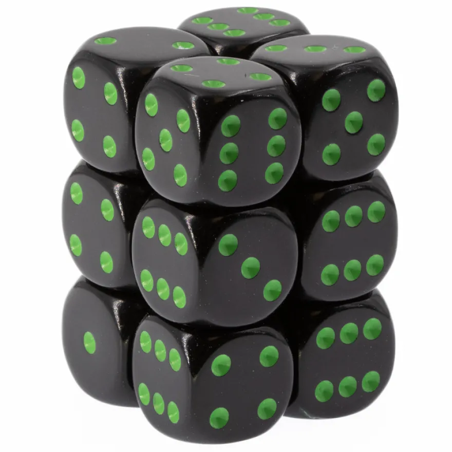 Set 12D6 Opachi - Nero/Verde