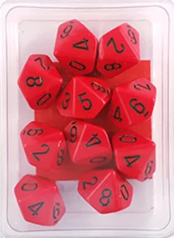 Set 10D10 Opachi - Rosso/Nero