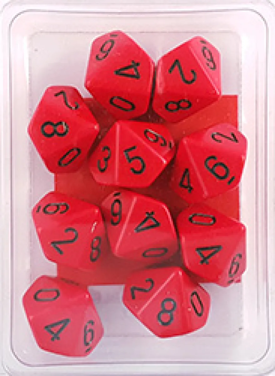 Set 10D10 Opachi - Rosso/Nero