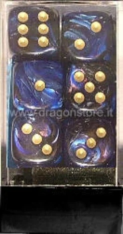Set 12D6 Scarab - Blu Regale/Oro