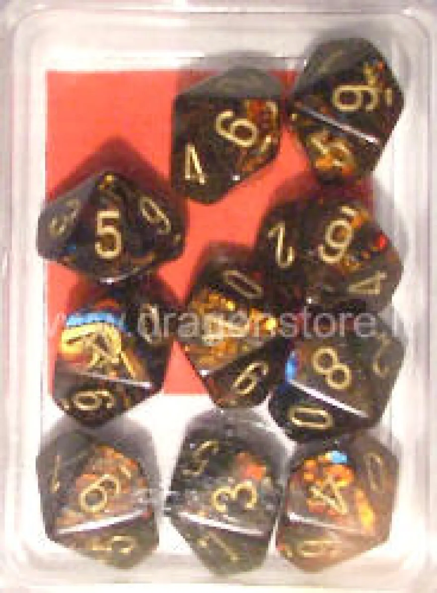 Set 10D10 Scarab - Blu Sangue/Oro