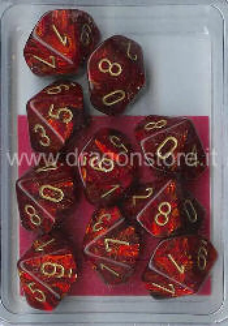 Set 10D10 Scarab - Rosso Scarlatto/Oro