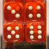 Set 12D6 Trasparenti - Arancione/Bianco