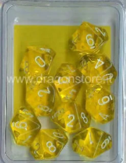 Set 10D10 Trasparenti - Giallo/Bianco