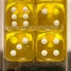 Set 12D6 Trasparenti - Giallo/Bianco