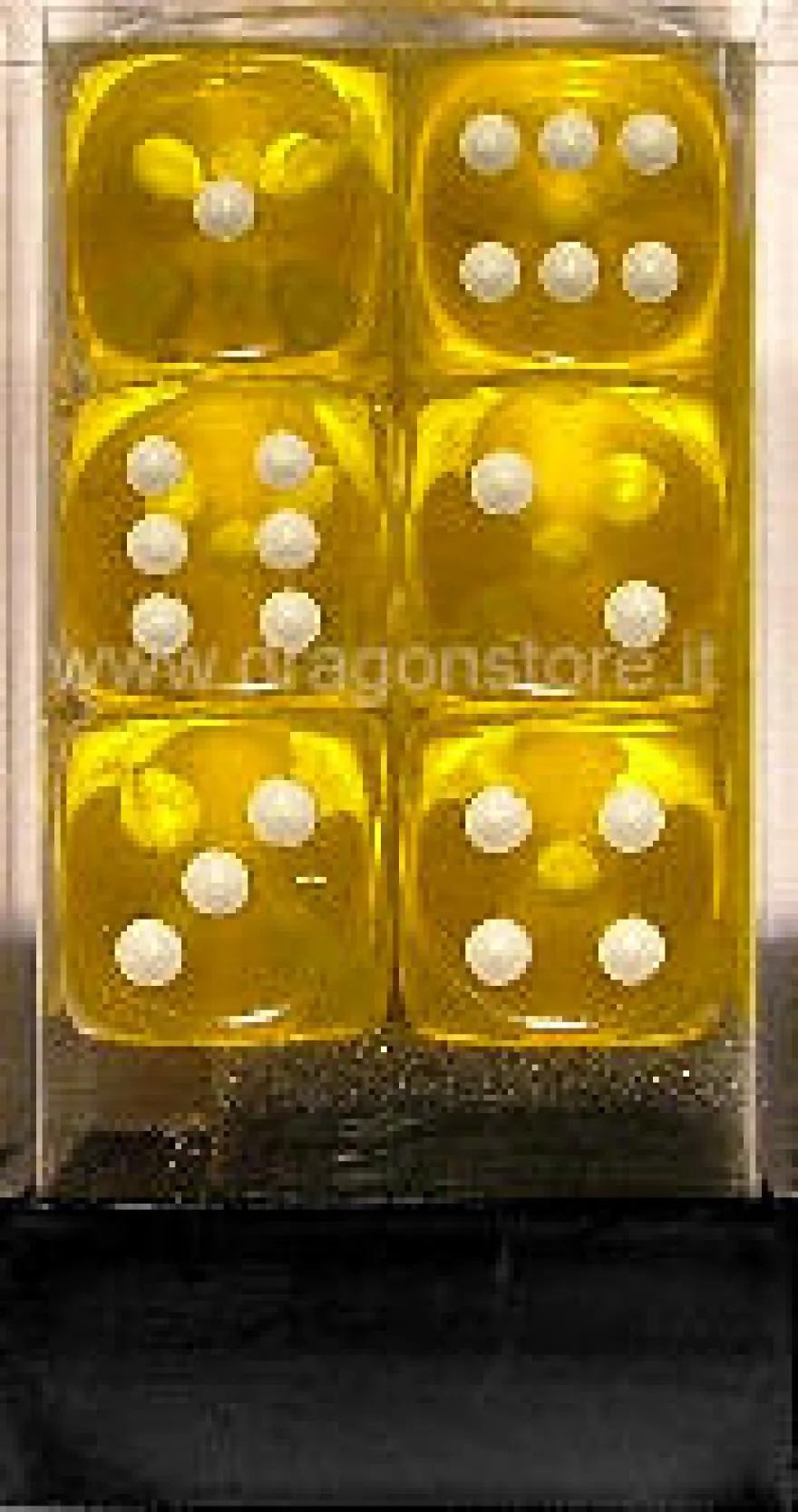 Set 12D6 Trasparenti - Giallo/Bianco