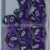 Set 10D10 Trasparenti - Viola/Bianco