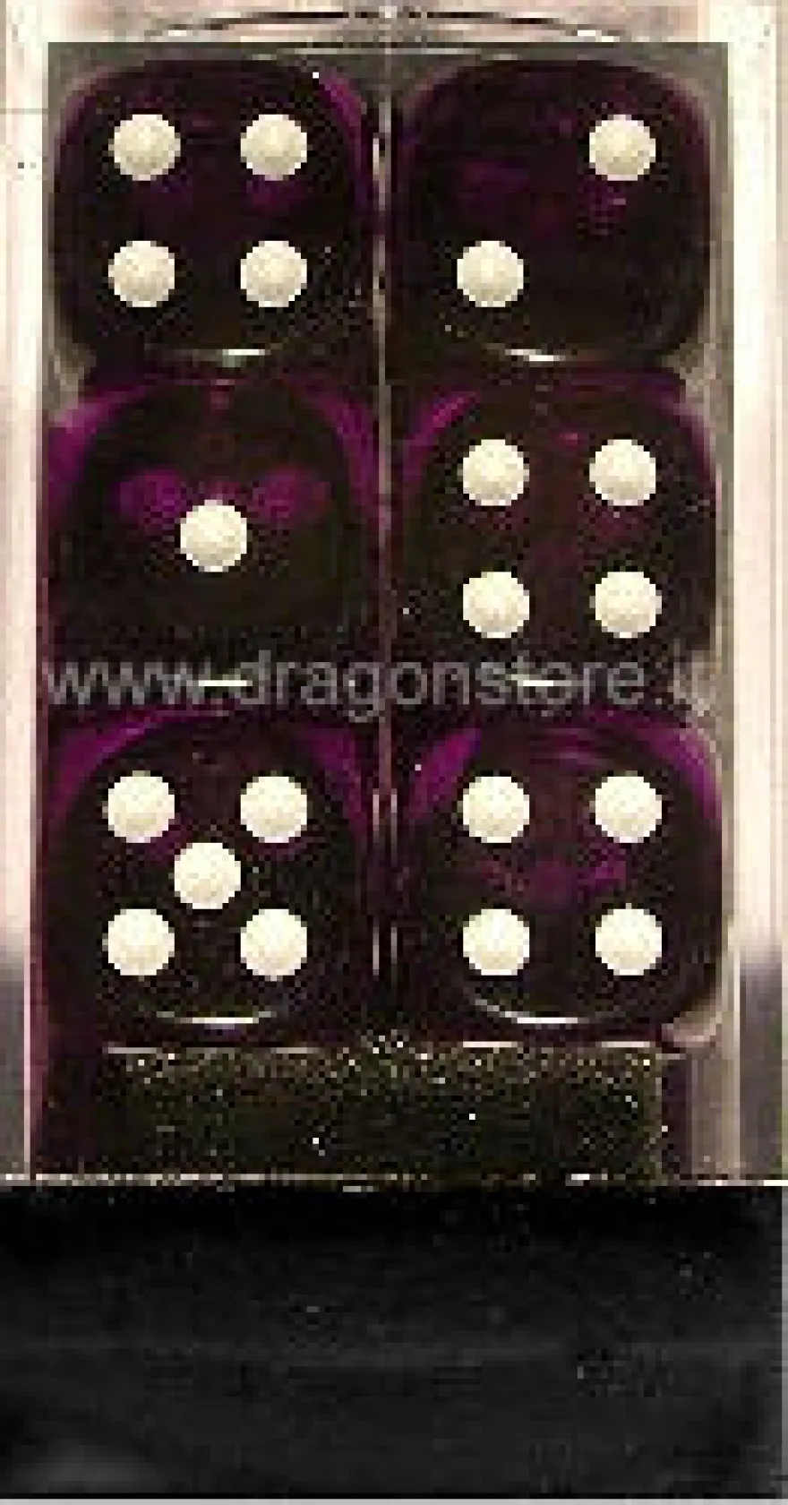 Set 12D6 Trasparenti - Viola/Bianco