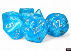 Set Mega Dadi Luminescenti - Azzurro Cielo/Argento