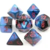 Set Mini Dadi Gemini - Nero-Notte Stellata/Rosso