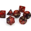 Set Mini Dadi Gemini - Viola - Rosso/Oro