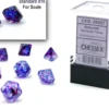Set Mini Dadi Luminescenti: Nebula - Nocturnal/Blu