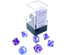 Set Mini Dadi Luminescenti: Nebula - Nocturnal/Blu