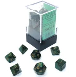 Set Mini Dadi Scarab - Verde Giada/Oro