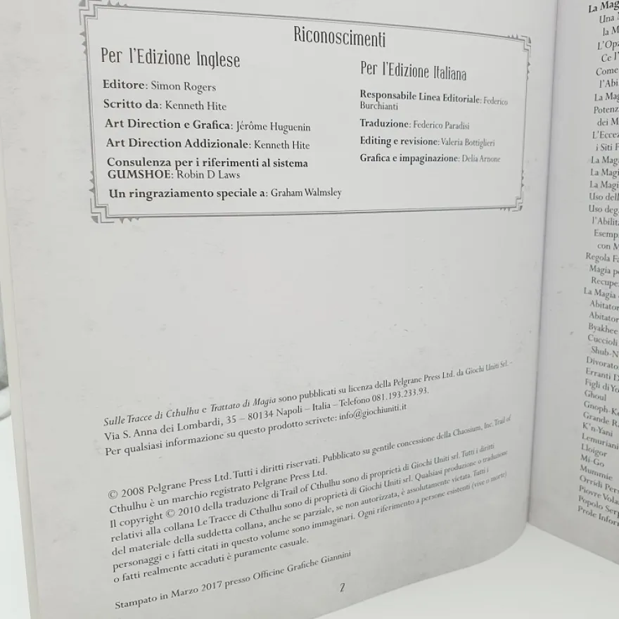 Sulle Tracce di Cthulhu - Trattato di Magia