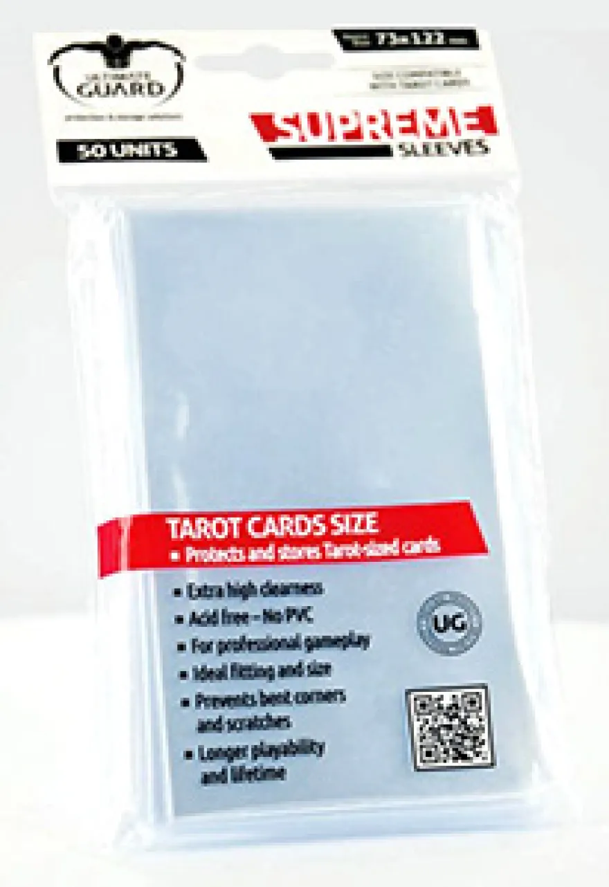 Supreme Sleeves - Bustine Protettive per Tarocchi 73x122mm (50) - Trasparenti