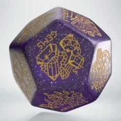 Treasure Generator Die - Viola Glitterato, Oro