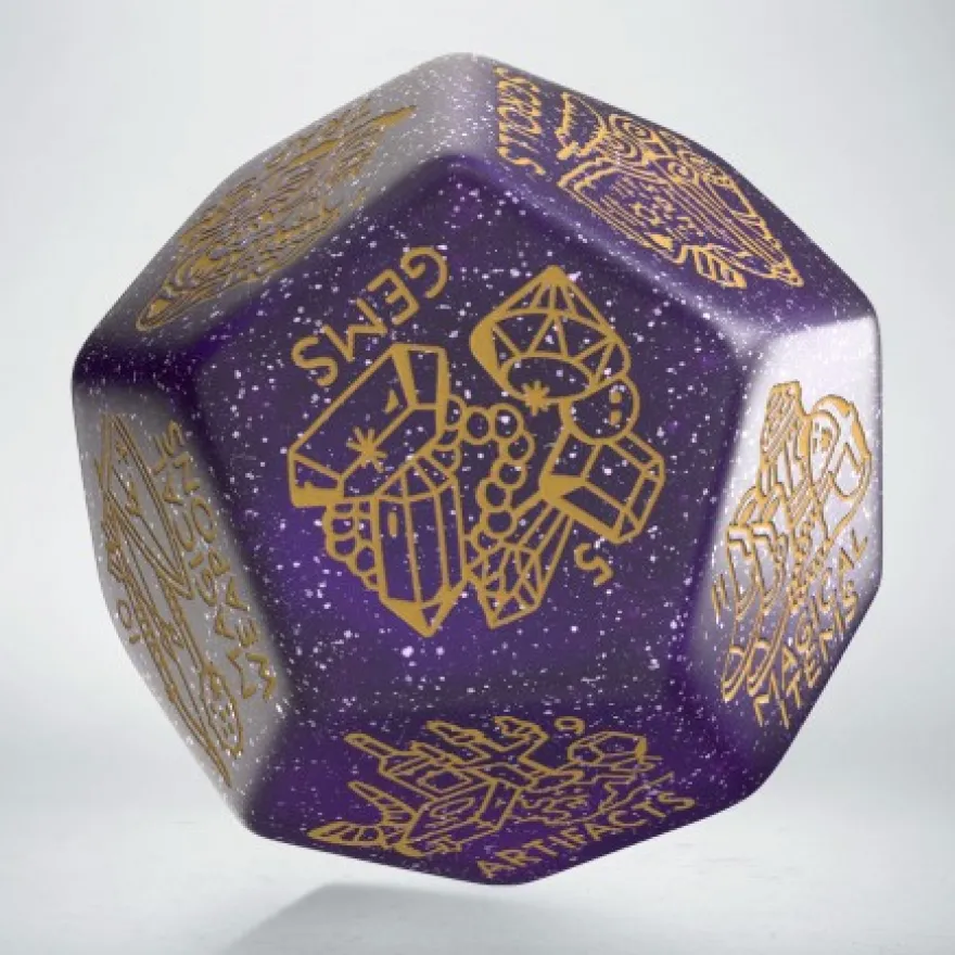 Treasure Generator Die - Viola Glitterato, Oro