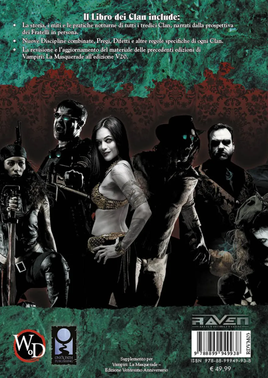 Vampiri La Masquerade 20° Anniversario - Il Libro dei Clan