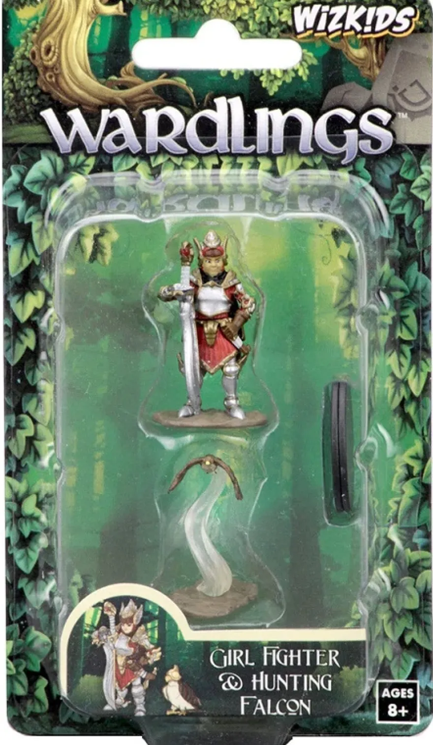 WizKids Wardlings RPG Figures - Girl Fighter & Hunting Falcon